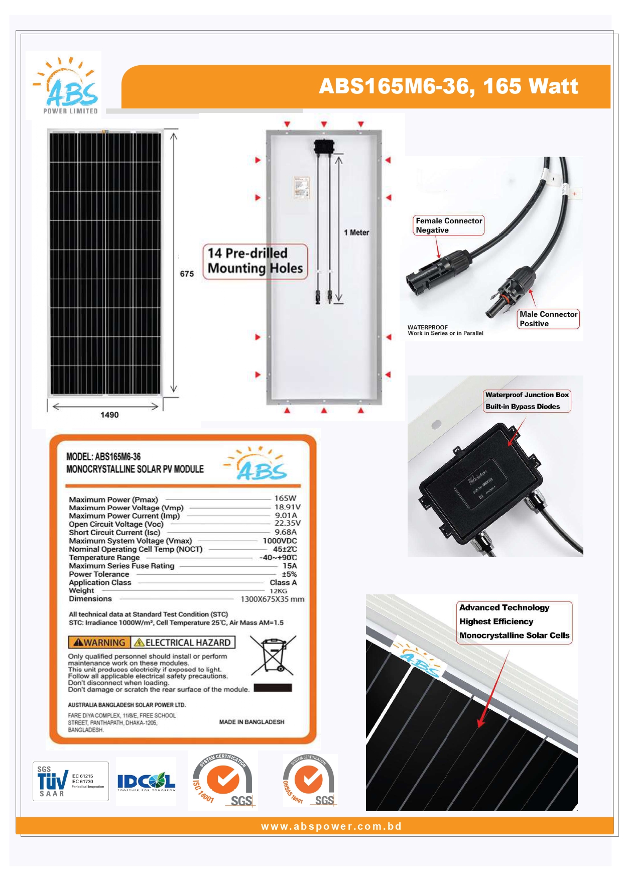 Mono Crystalline PV Module