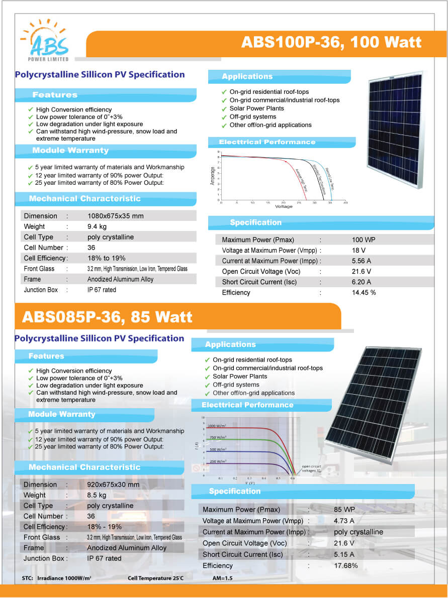 Poly Crystalline PV Module